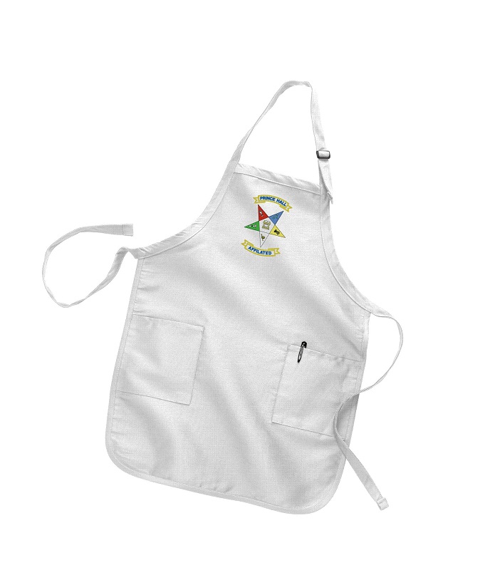(image for) OES Eastern Star PHA Full Length Apron w/ Pockets